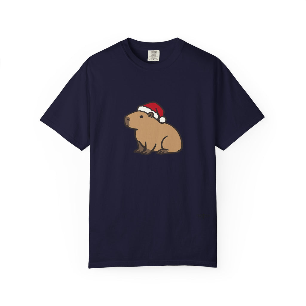 Capybara Santa Hat Comfort Colors T-Shirt