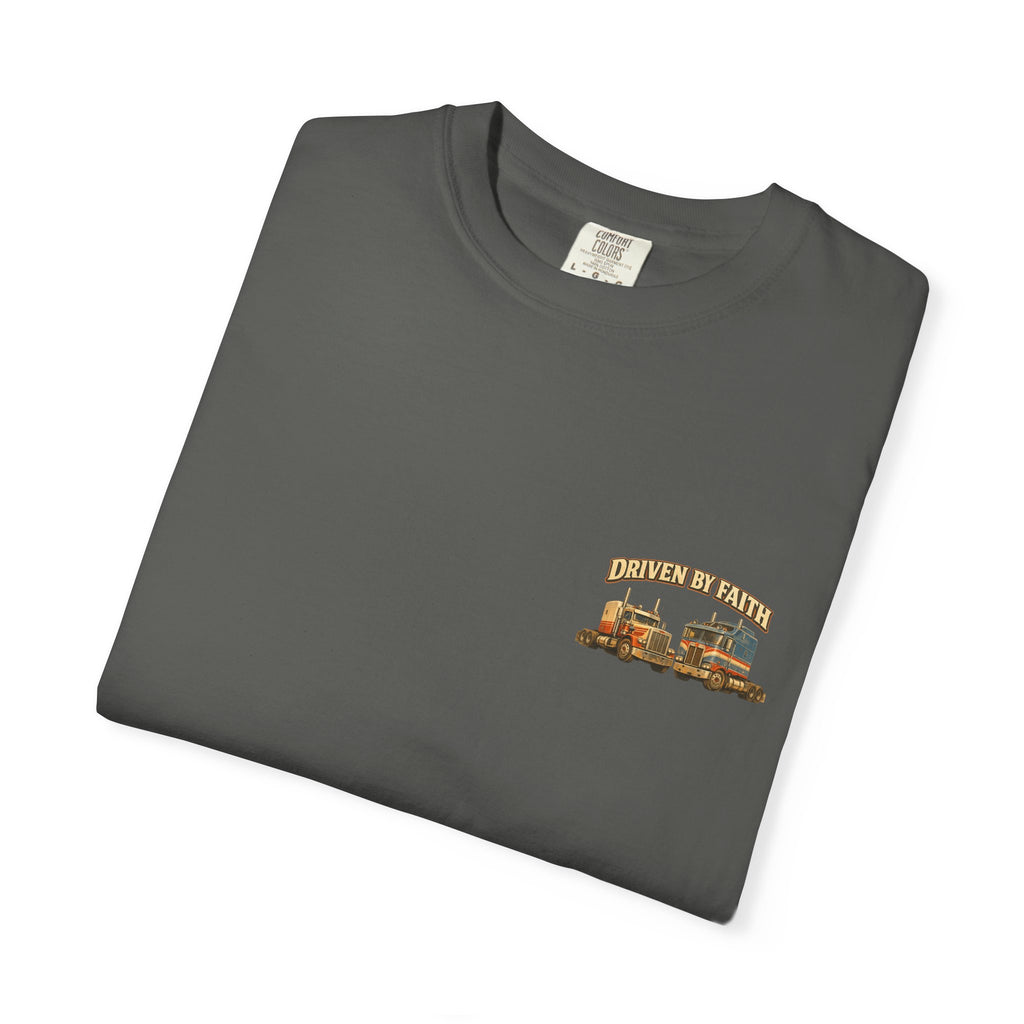 Driven by Faith Vintage Style Trucker T-Shirt