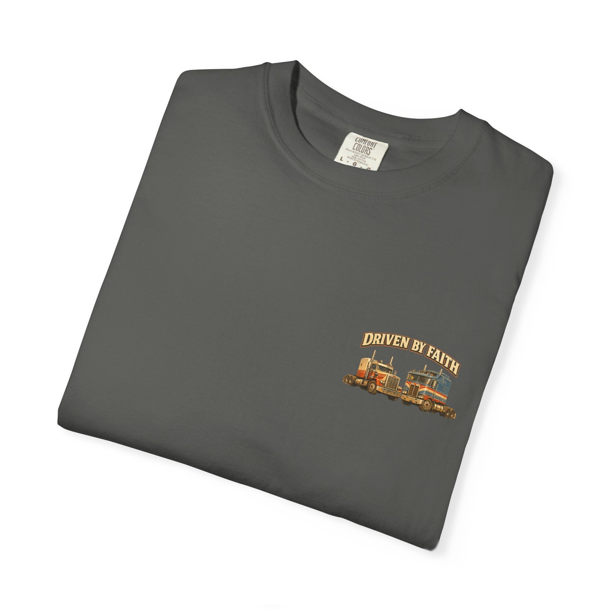 Driven by Faith Vintage Style Trucker T-Shirt