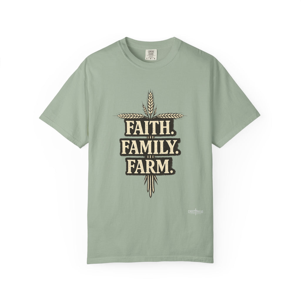 Faith Family Farm T-Shirt — Rustic Farmhouse Graphic Tee