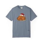 Roasted Turkey Santa Hat Comfort Colors Shirt