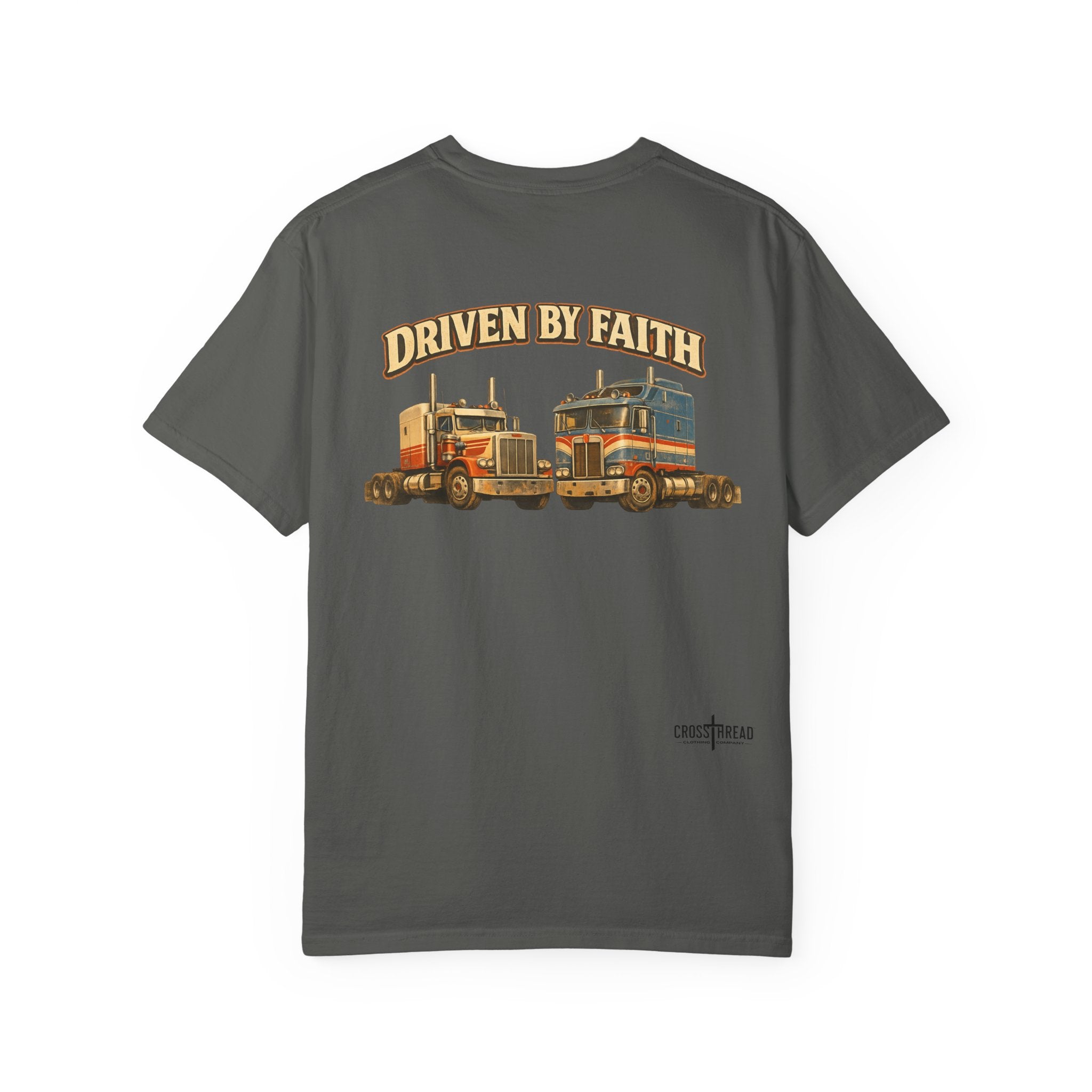 Driven by Faith Vintage Style Trucker T-Shirt
