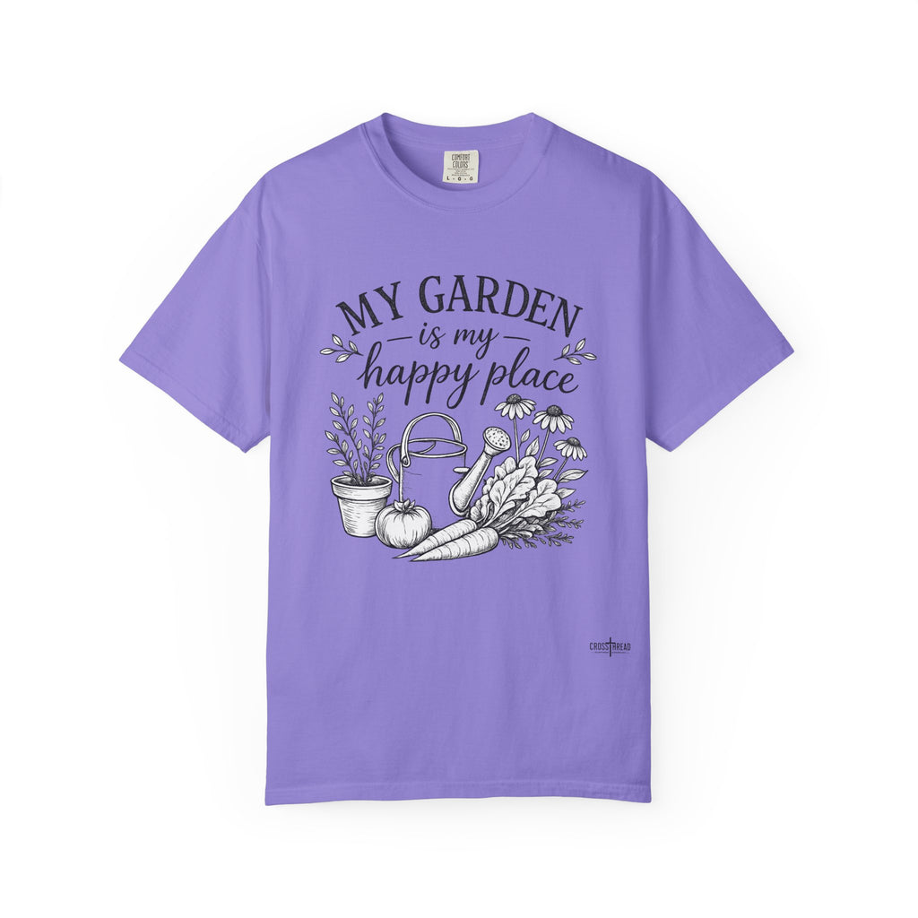 "My Garden is My Happy Place" Premium Comfort Colors T Shirt