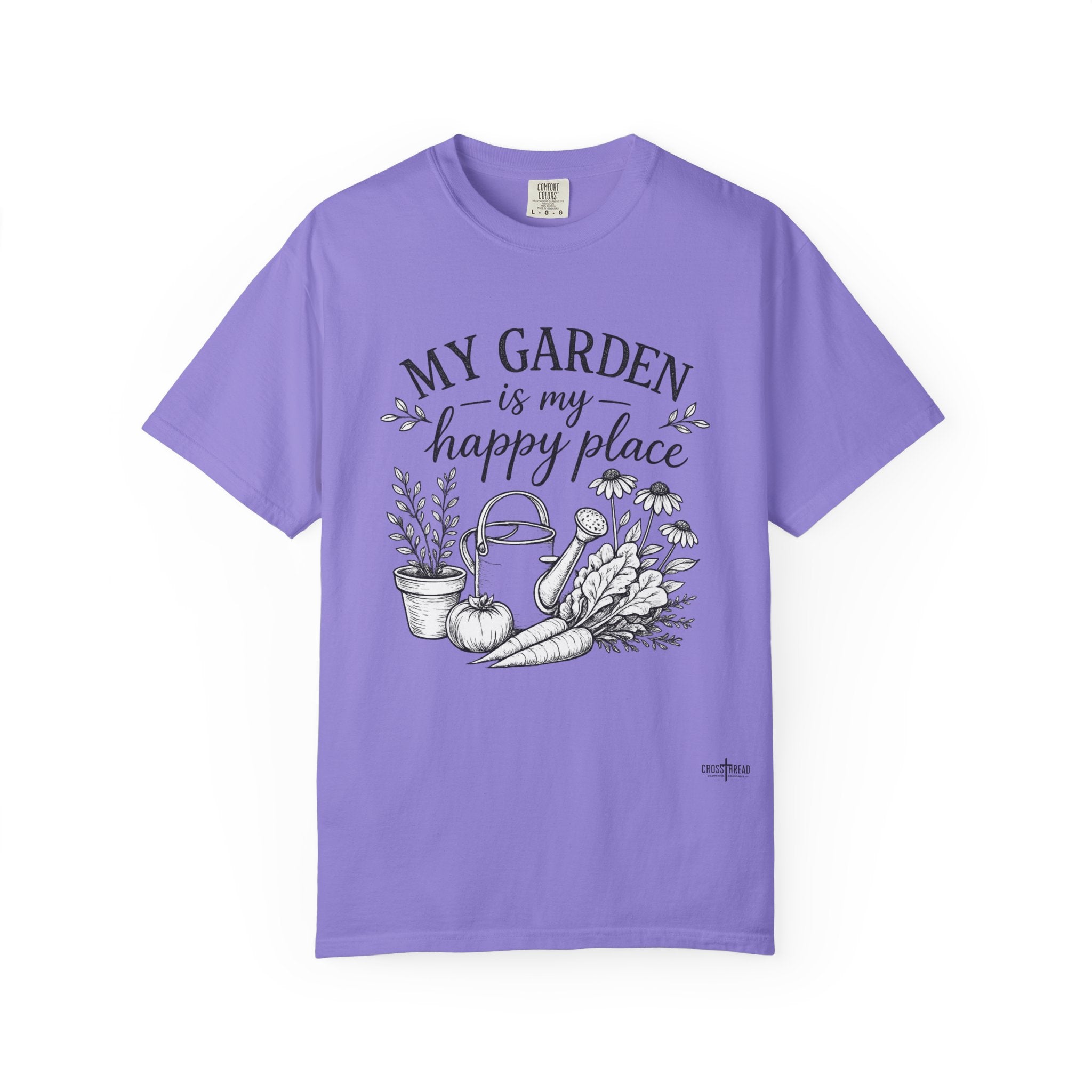 "My Garden is My Happy Place" Premium Comfort Colors T Shirt