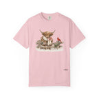 Highland Cow and Cardinal Comfort Colors Shirt
