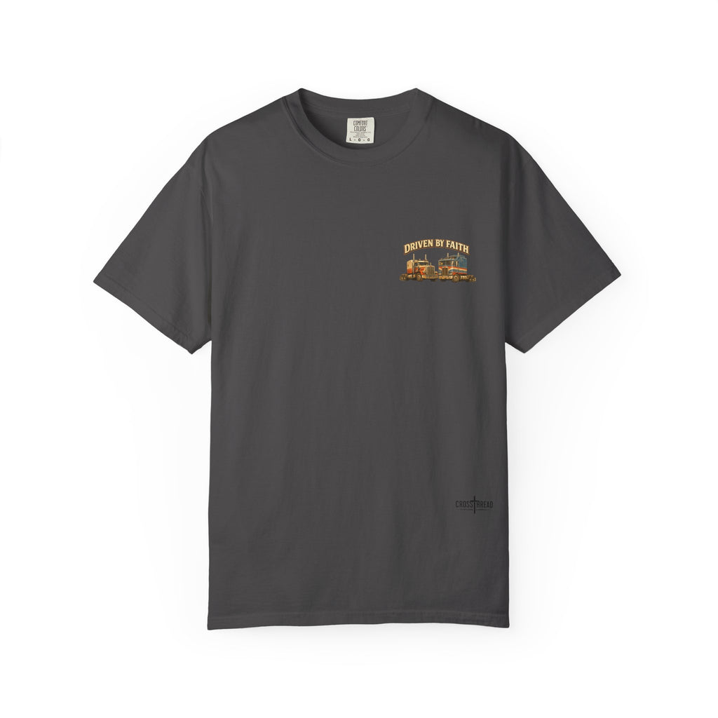 Driven by Faith Vintage Style Trucker T-Shirt