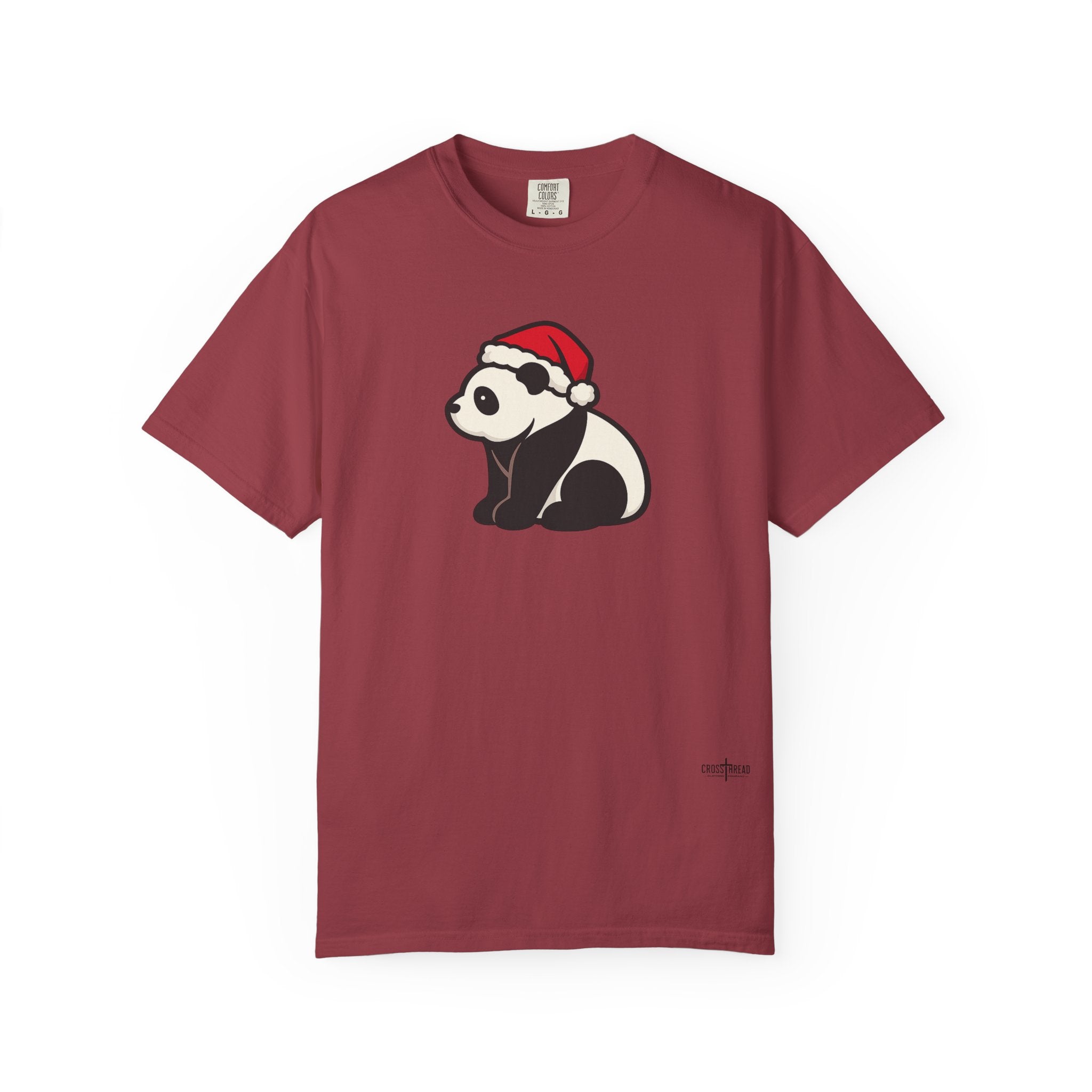 Panda Santa Hat Comfort Colors T-Shirt