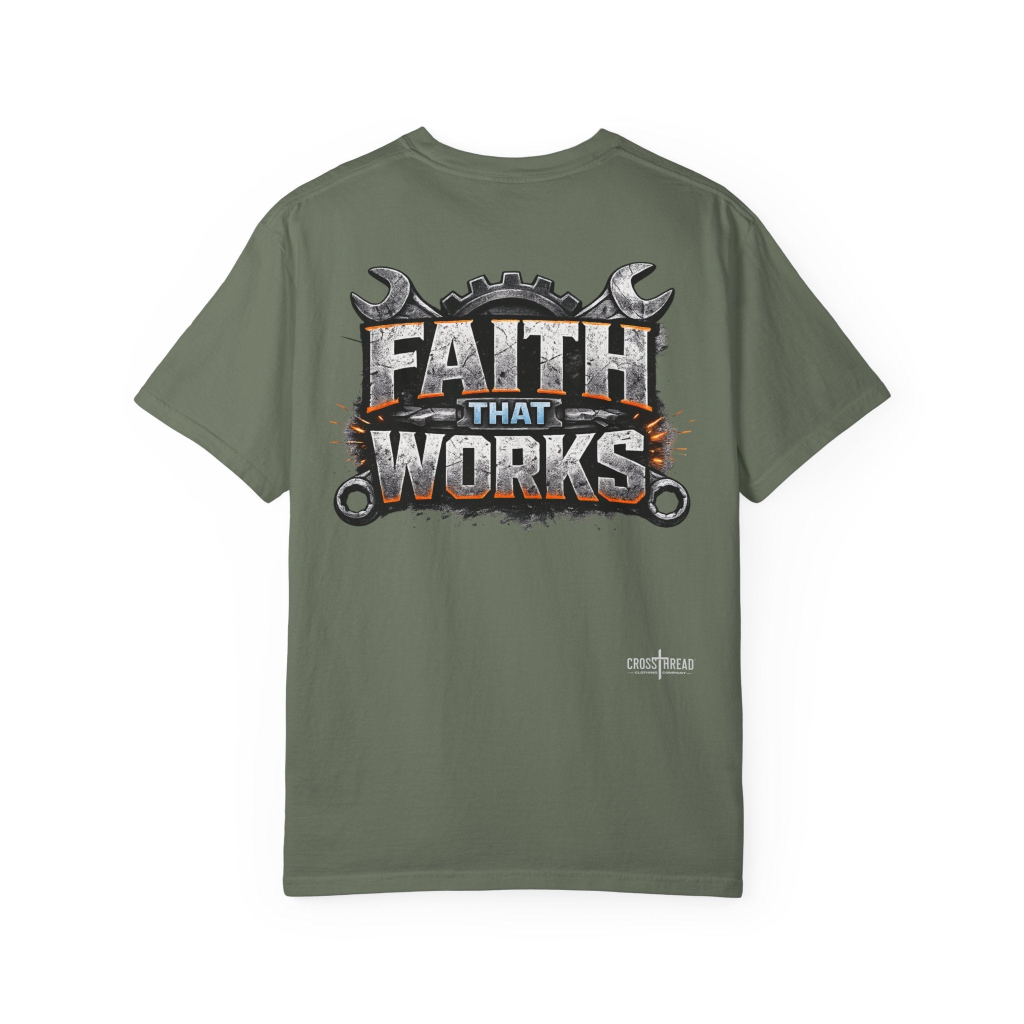 Faith That Works Tee — Christian Tradesman Graphic T-Shirt