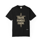Faith Family Farm T-Shirt — Rustic Farmhouse Graphic Tee