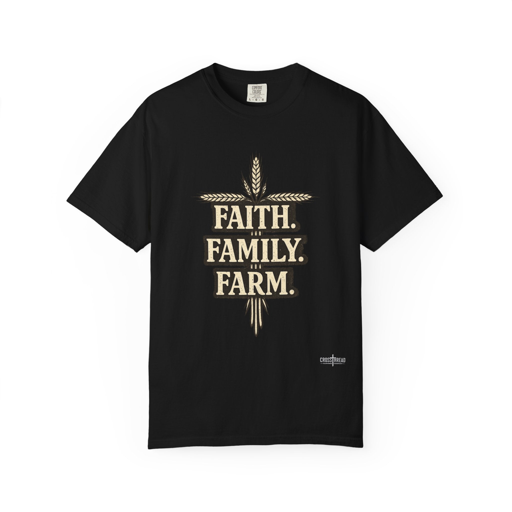 Faith Family Farm T-Shirt — Rustic Farmhouse Graphic Tee