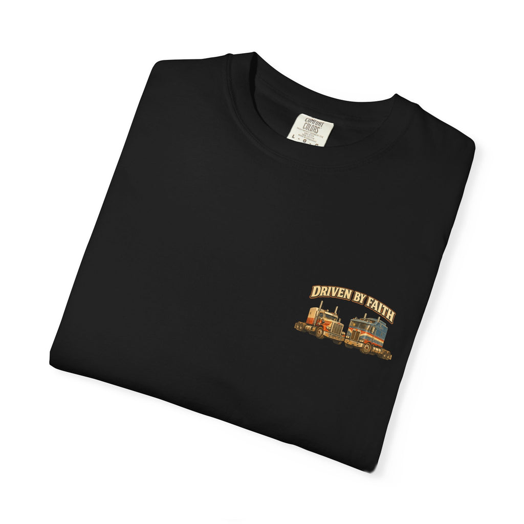 Driven by Faith Vintage Style Trucker T-Shirt