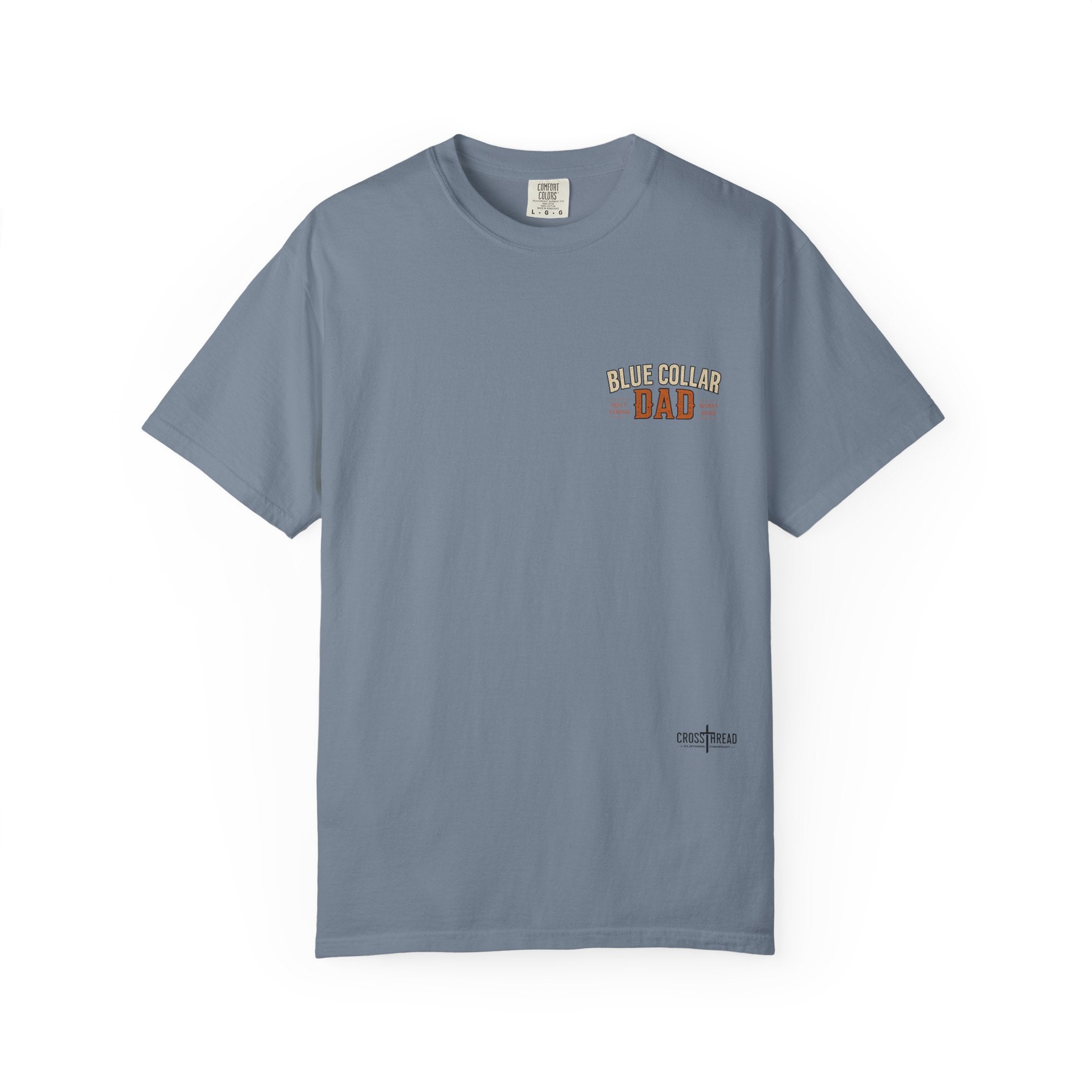 Blue Collar Dad T-Shirt — Vintage Work Gloves and Boots Design