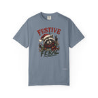 Festive & Feral Raccoon Christmas Comfort Colors T-Shirt