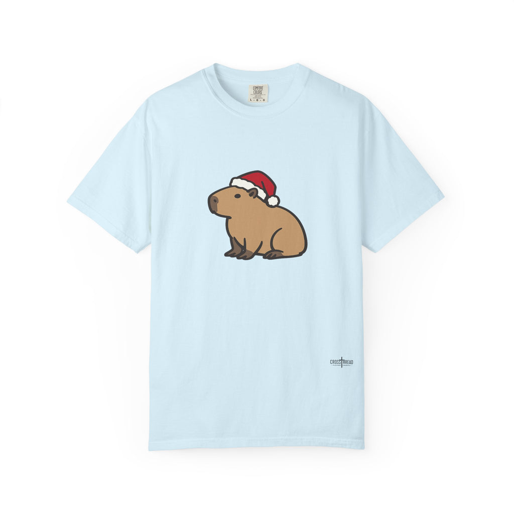 Capybara Santa Hat Comfort Colors T-Shirt