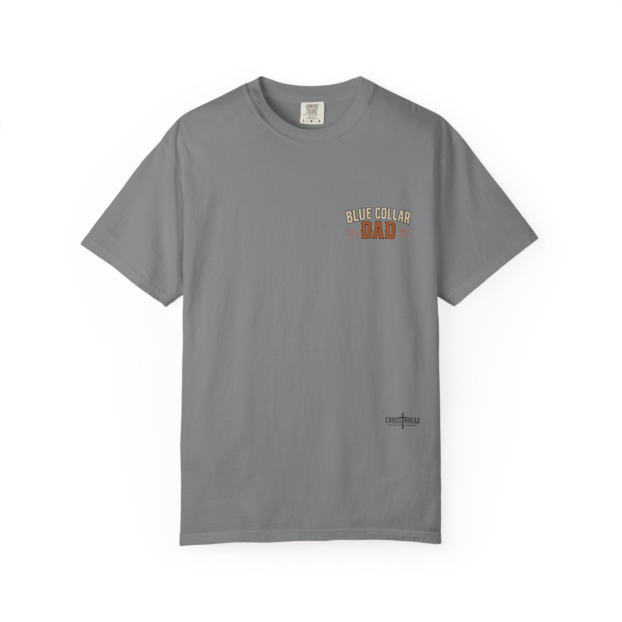 Blue Collar Dad T-Shirt — Vintage Work Gloves and Boots Design