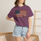 American Flag Big Rig Trucker T-Shirt — Patriotic Semi Truck Tee