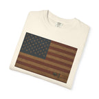 Patriotic Farmer Tractor T‑Shirt — American Flag Farm Tee