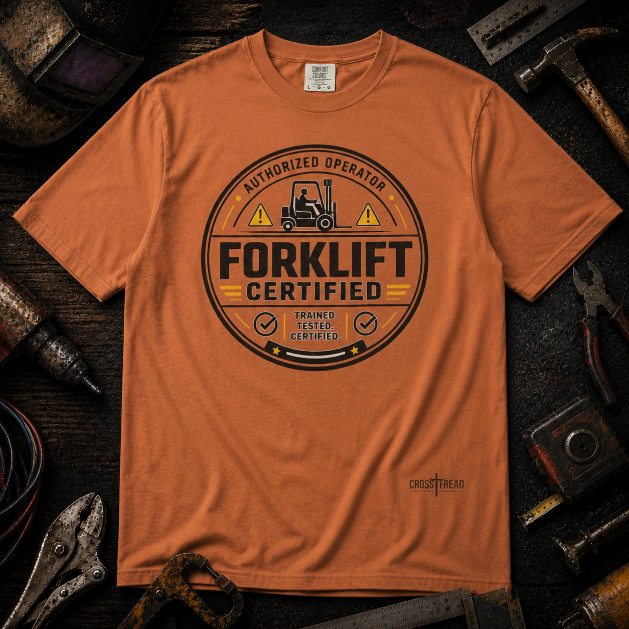 Forklift Certified T-Shirt — Vintage Industrial Graphic Tee