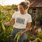 Row of Corn Graphic T-Shirt — Minimal Botanical Farm Tee