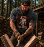 T‑Shirt — "It's Too Hot for Flannel" Plaid Graphic Tee