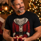 Santa Suit Graphic T-Shirt — Front & Back Christmas Costume Tee