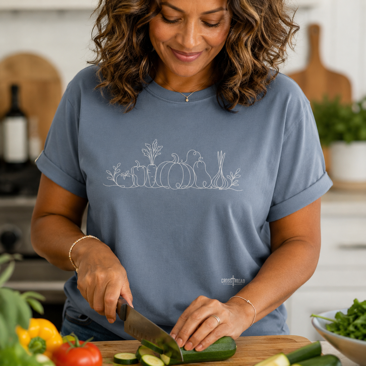 Garden Veggie Line Art T-Shirt