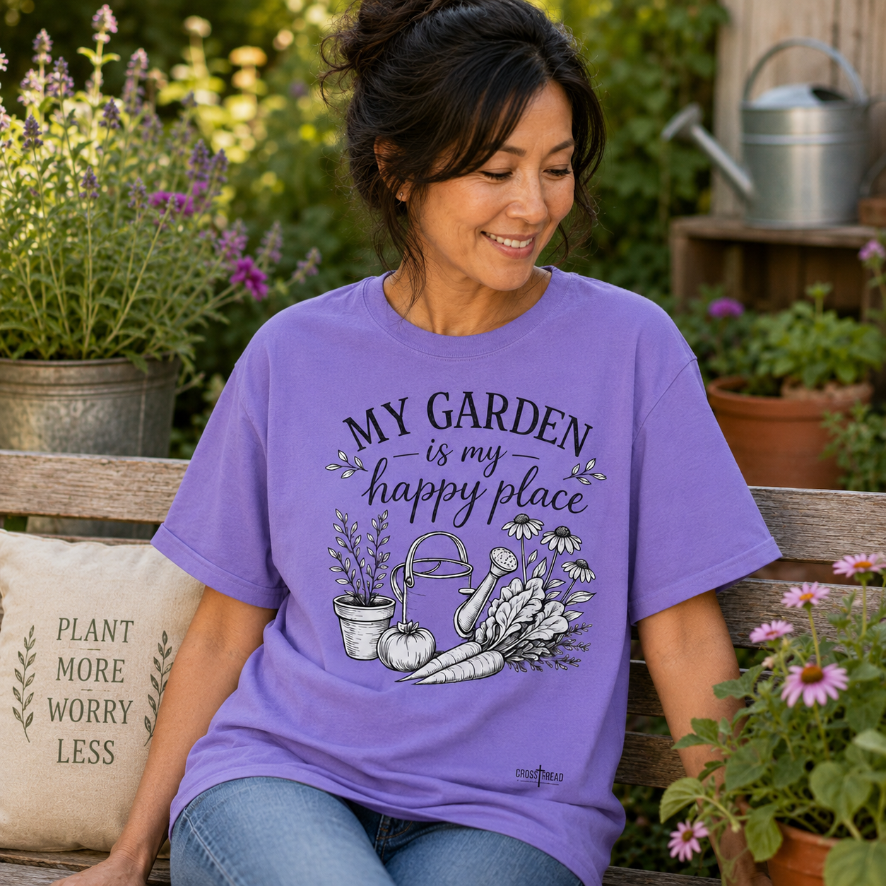 "My Garden is My Happy Place" Premium Comfort Colors T Shirt