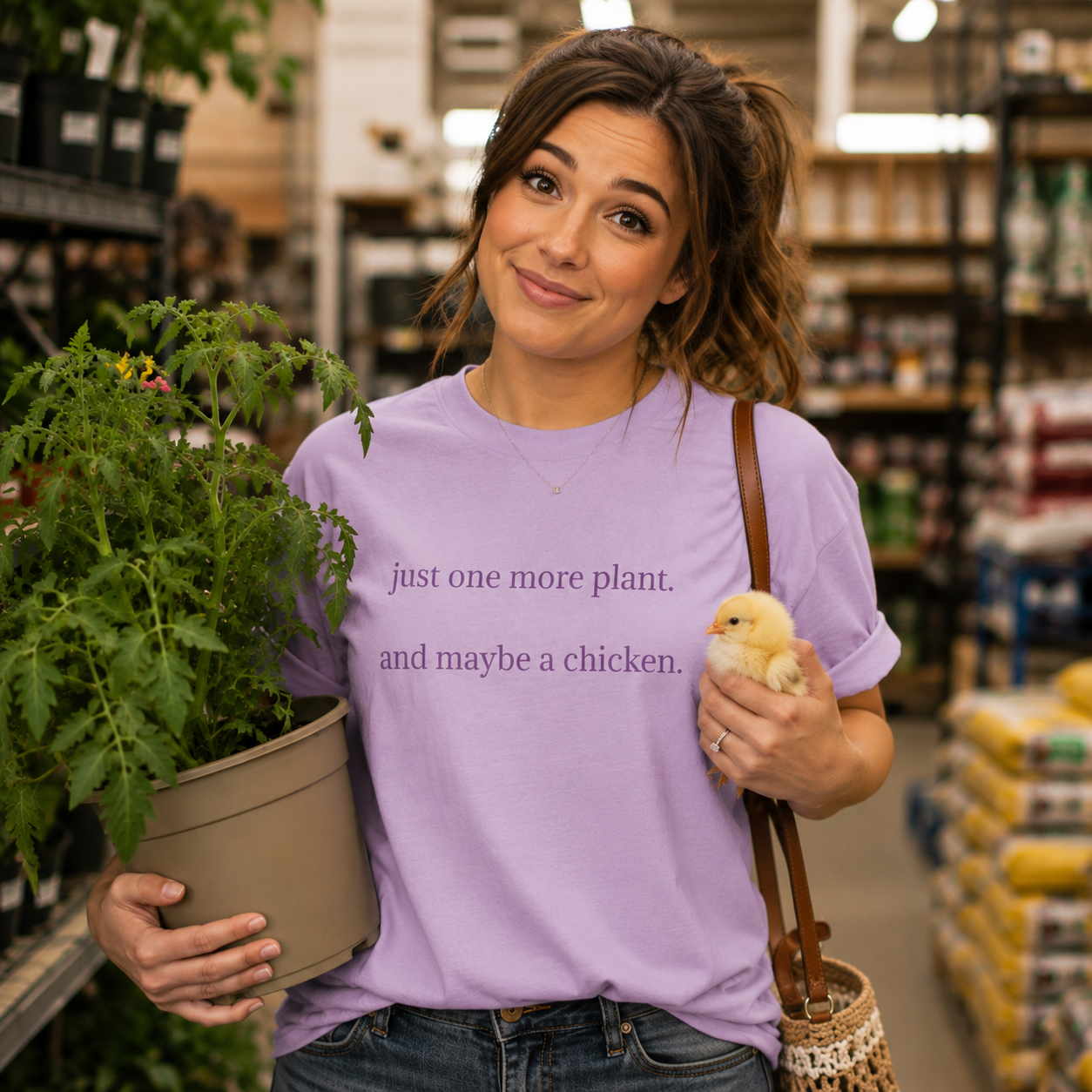 "one more plant and maybe a chicken" Comfort Colors T Shirt