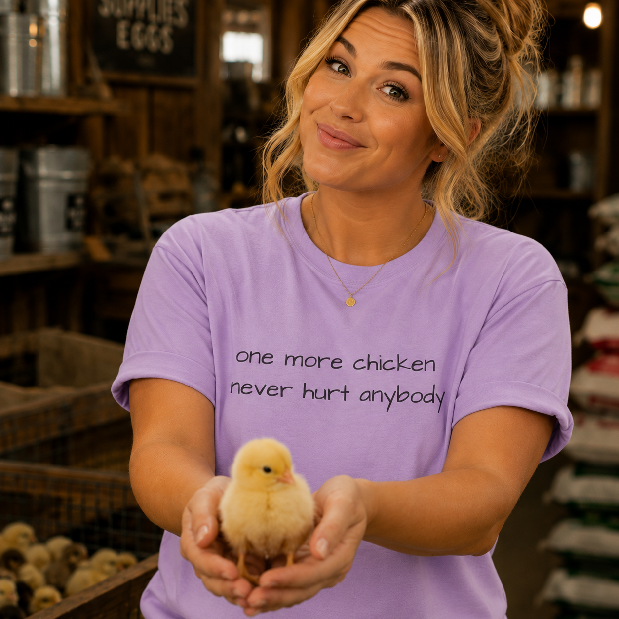 “one more chicken never hurt anybody” Comfort Colors T Shirt