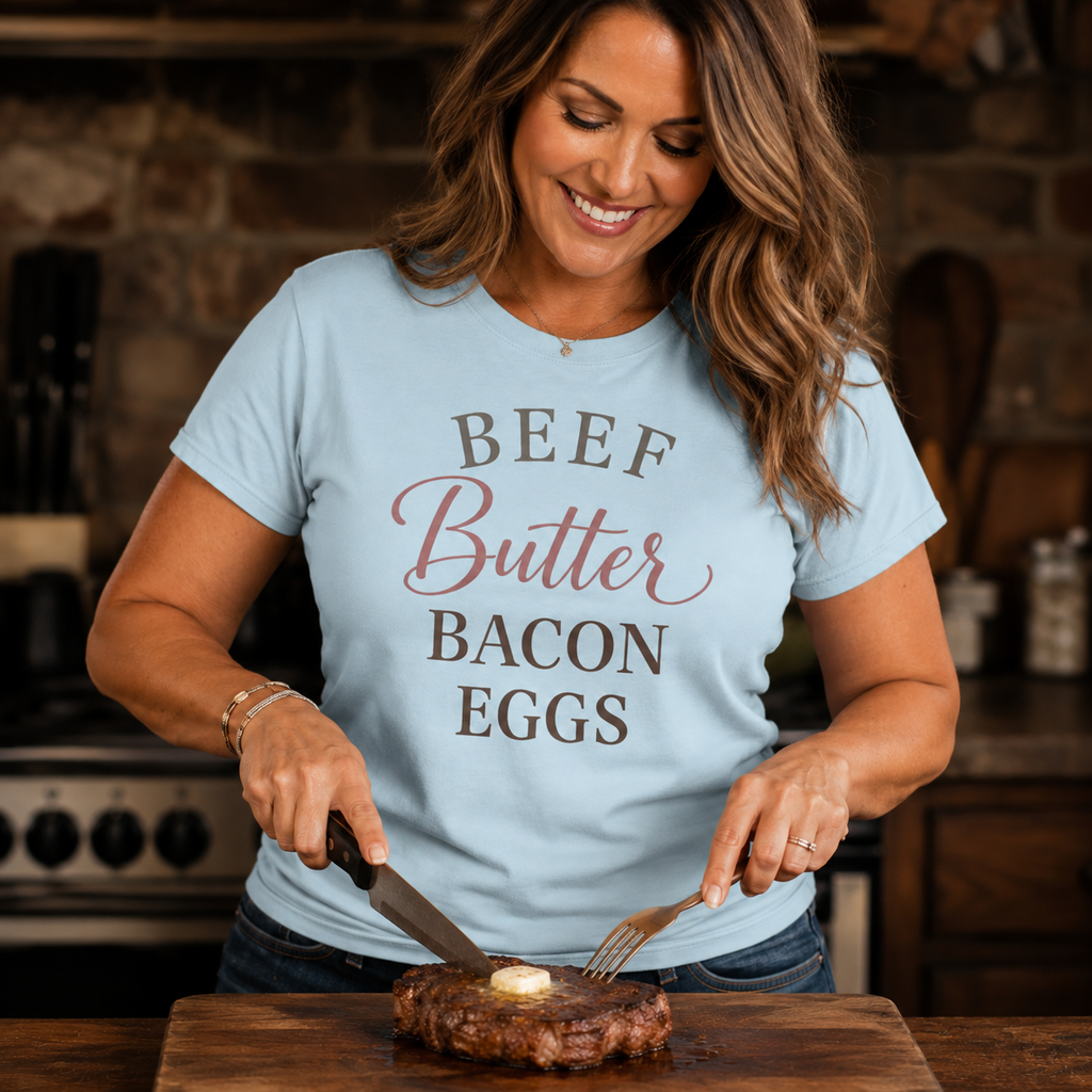 "Beef Butter Bacon Eggs" Carnivore Liftstyle Comfort Colors T‑Shirt