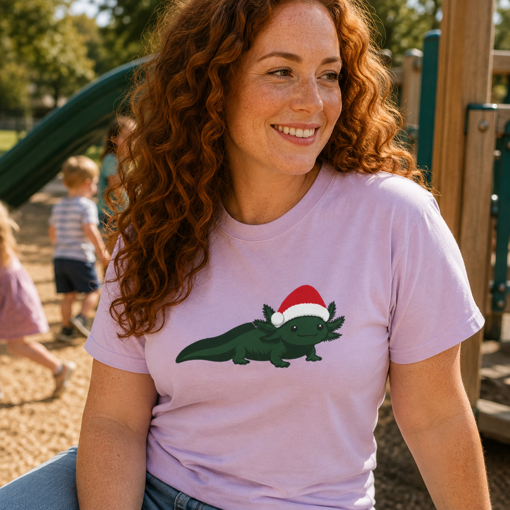 Axolotl Santa Hat Comfort Colors Shirt