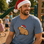 Capybara Santa Hat Comfort Colors T-Shirt
