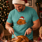 Roasted Turkey Santa Hat Comfort Colors Shirt