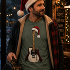 Christmas T-Style Guitar Comfort Colors Shirt