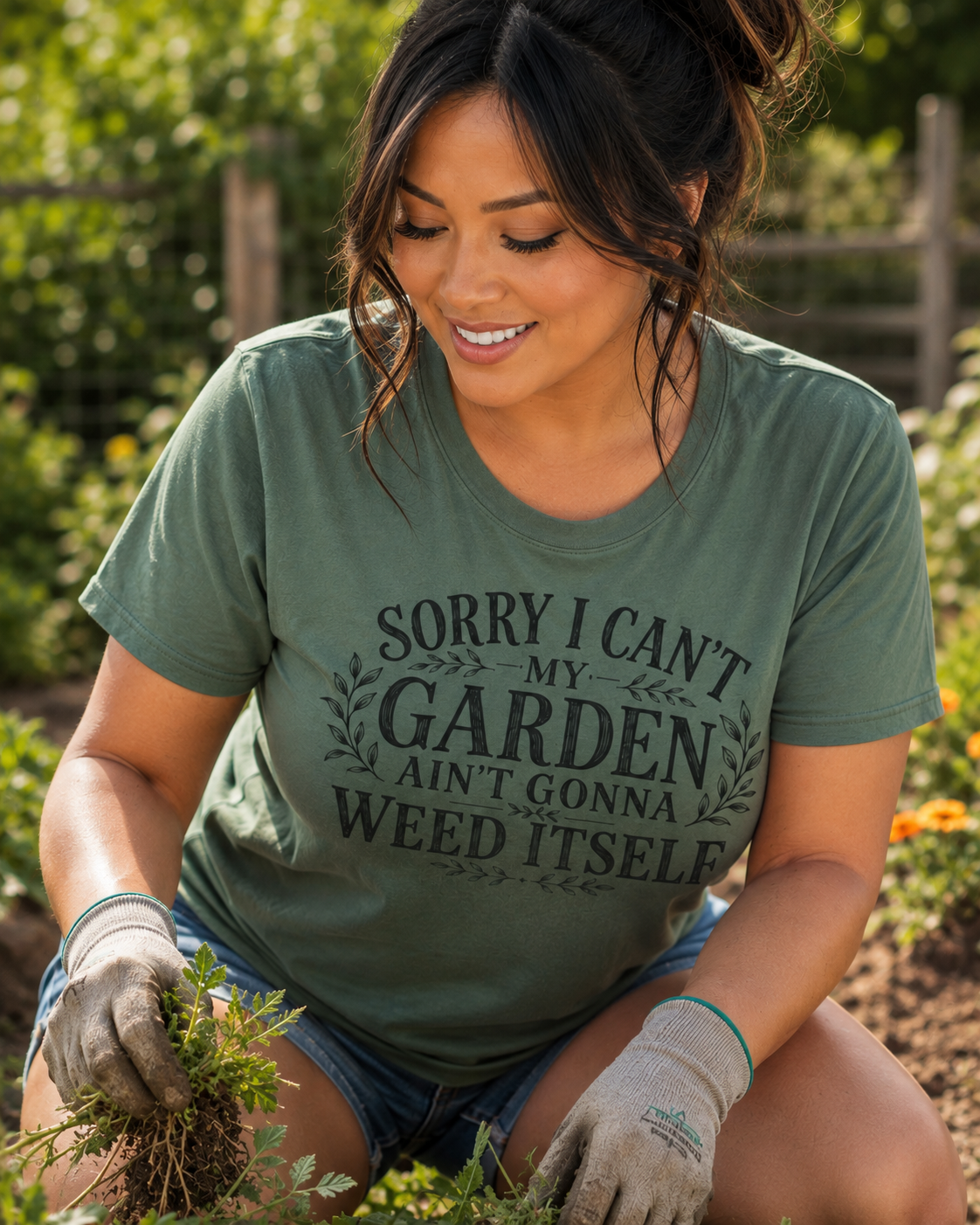 Sorry I Can't, My Garden Ain't Gonna Weed Itself Comfort Colors Shirt