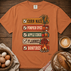 Fall Checklist Comfort Colors Shirt