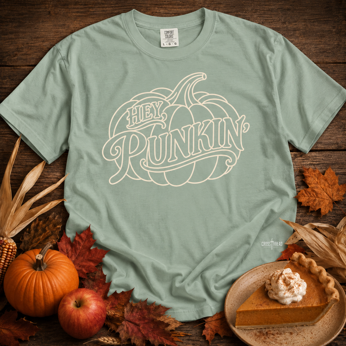 Hey Punkin' Lineart Comfort Colors Shirt