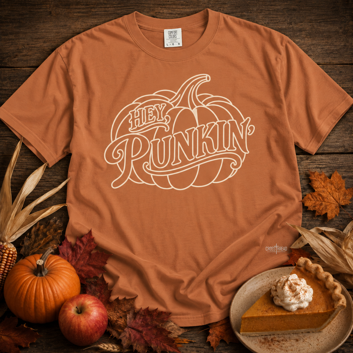 Hey Punkin' Lineart Comfort Colors Shirt