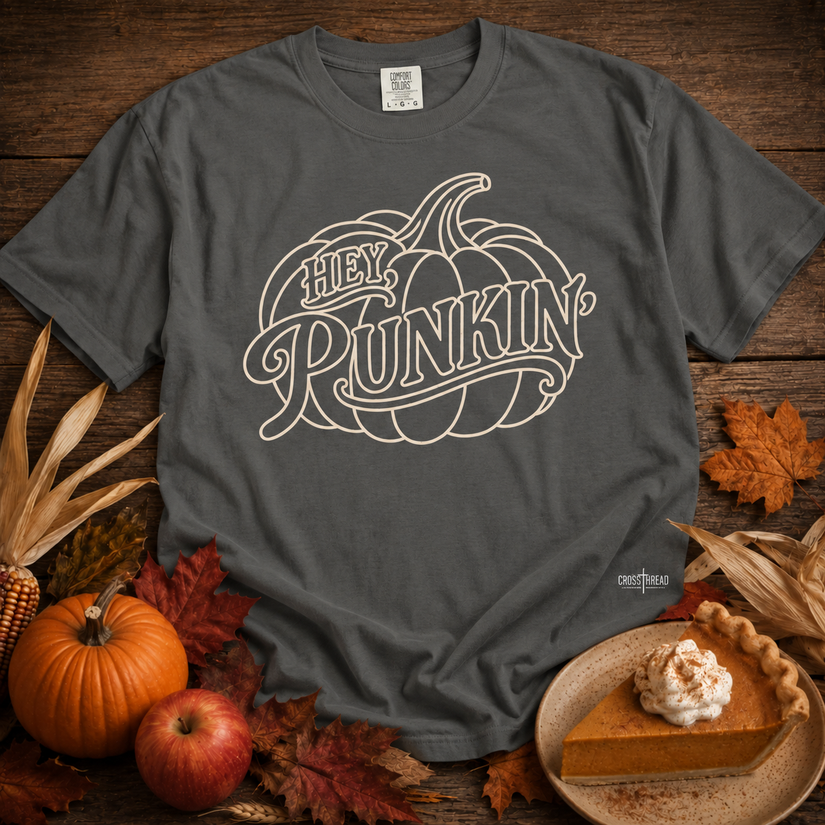 Hey Punkin' Lineart Comfort Colors Shirt
