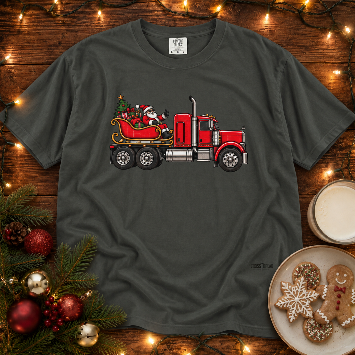 Santa Big Rig Comfort Colors T Shirt