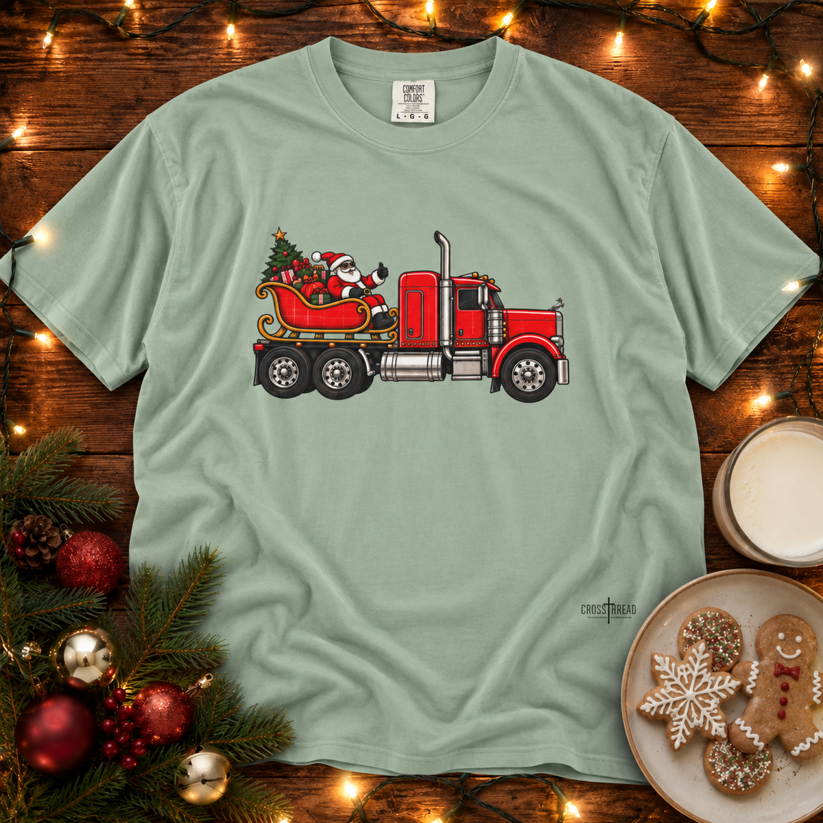Santa Big Rig Comfort Colors T Shirt