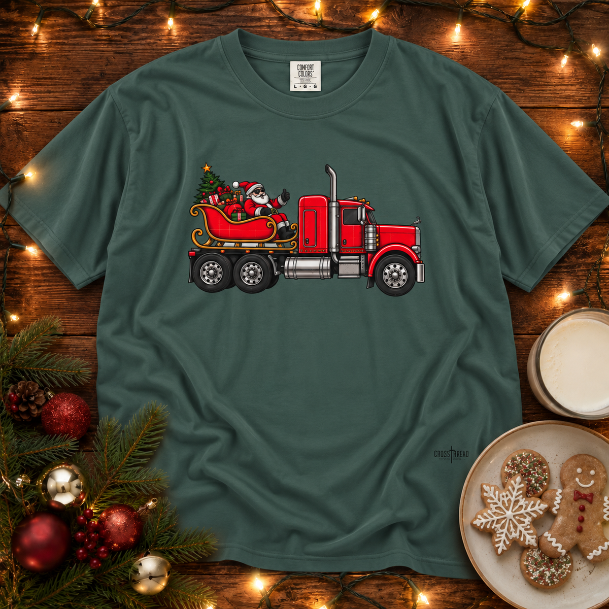 Santa Big Rig Comfort Colors T Shirt