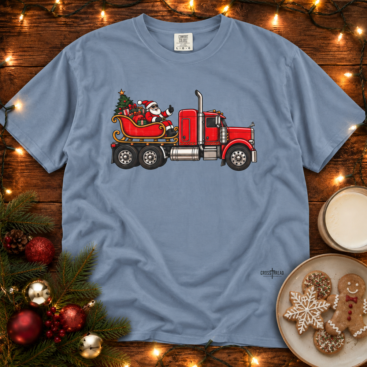 Santa Big Rig Comfort Colors T Shirt