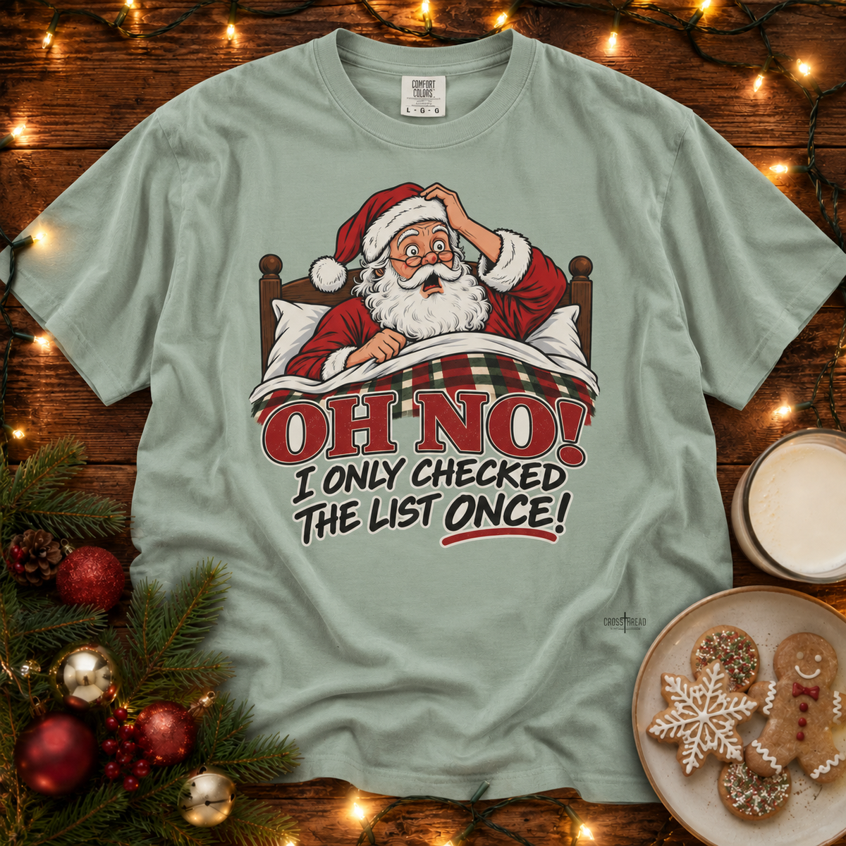 Santa List Comfort Colors T Shirt