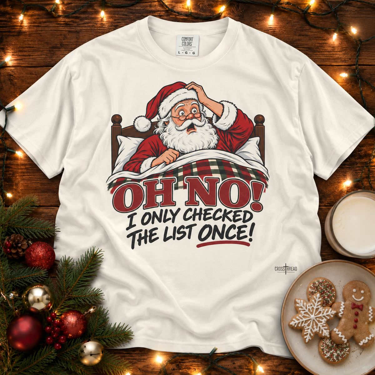 Santa List Comfort Colors T Shirt