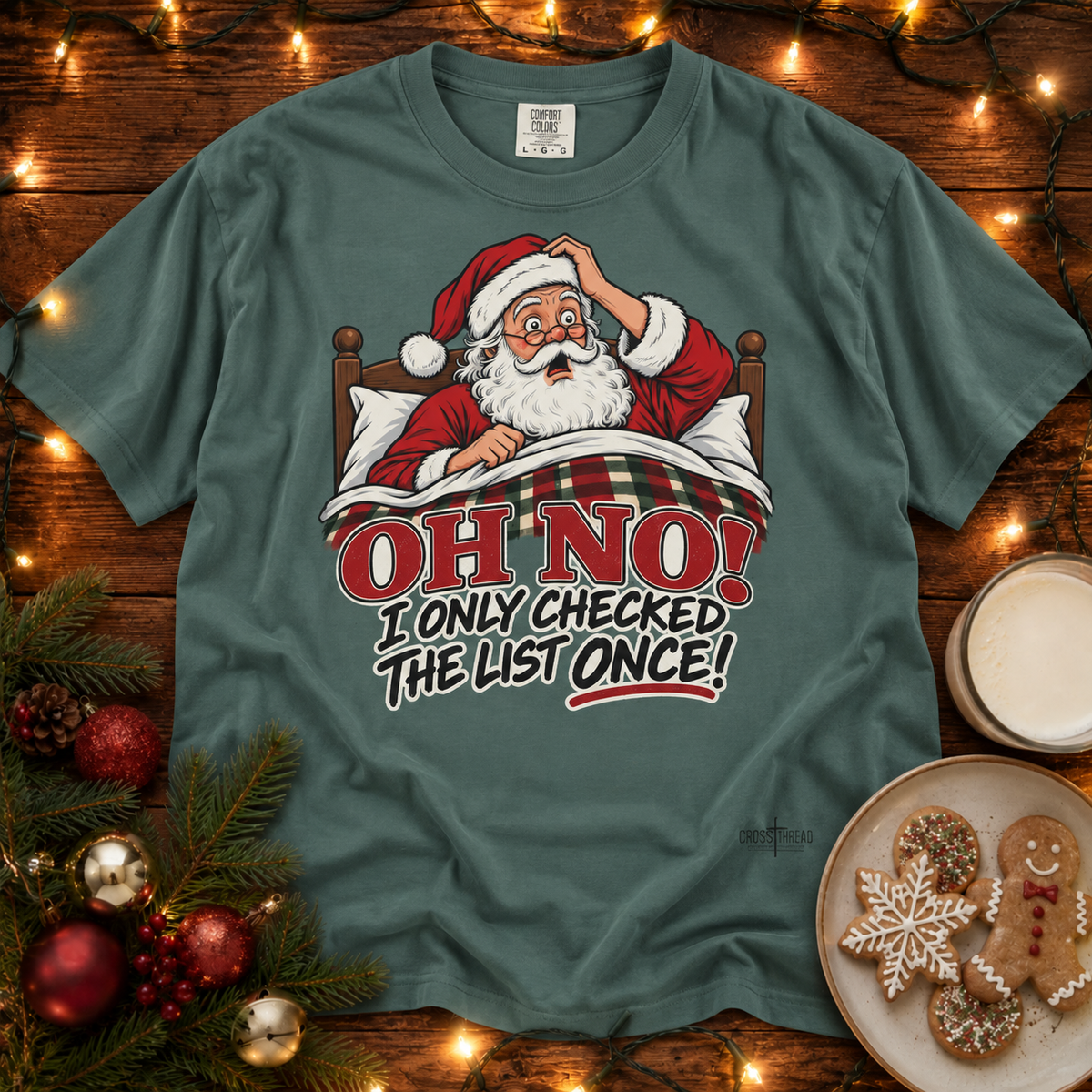 Santa List Comfort Colors T Shirt