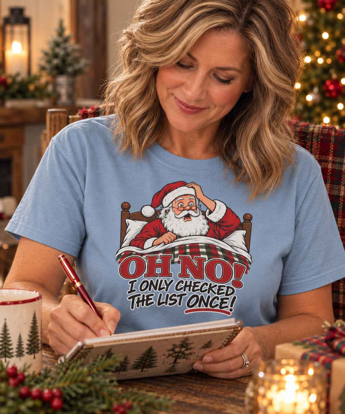 Santa List Comfort Colors T Shirt