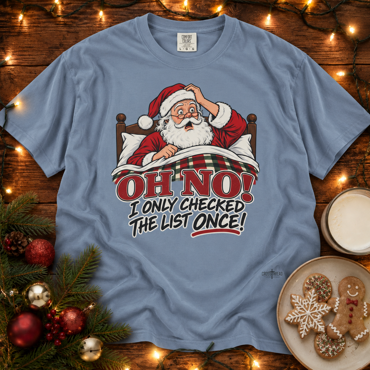 Santa List Comfort Colors T Shirt