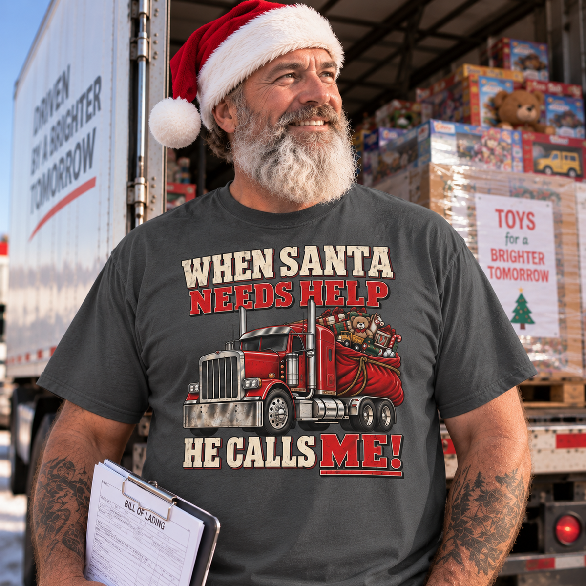 When Santa Needs Help Comfort Colors T Shirt