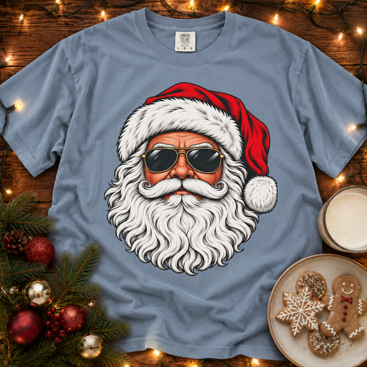 Aviator Santa Comfort Colors T Shirt
